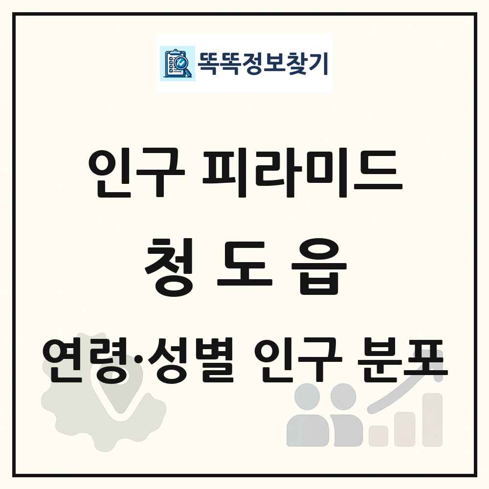청도읍 인구 피라미드 링크 그림